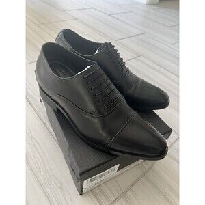 US8 Chamaripa 7cm/2.76" Elevator Shoes Men Black height increase Oxford